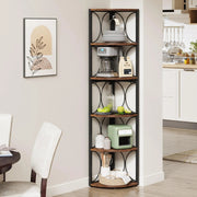 View 67 Inch Tall Corner Shelf, Freestanding Corner Bookshelf and Storage Shelving Unit image 2