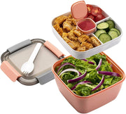 View Lunch Bento Box Work Compartment Cute Ladies Microwave Portable Container Cutlery Picnic Set(E) image 1