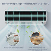 View Costway 18000 BTU Mini Split Air Conditioner Heater 19 SEER2 1250 Sq. Ft Coverage image 6