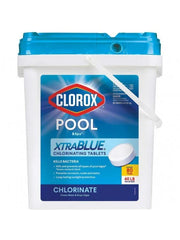 View Clorox Xtra Blue 40 Pound 80 Tab Pool and Spa 3 Inch Long Lasting Chlorinating Tablets image 1