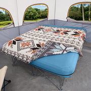 View Foldable camping bed, equipped with an inflatable mattress and a portable bag, suitable for outdoor trips, camping, and beach vacations (excluding the inflatable pump) image 4