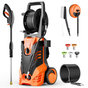View Electric Pressure Washer, 3800PSI 2.6 GPM Power Washer Machine with Hose Reel,4 Quick Connect Nozzles, Foam Cannon, for Cars, Patios, and Floor... image 1