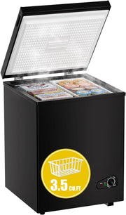 View 7.0 Cu Ft Chest Freezer - Energy Efficient & Quiet Mini Freezer with Adjustable Thermostat - Compact Deep Freezer for Home, Apartment, and Garage - Removable Basket & Defrost Drain image 1