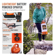 View 2 Gallon Battery Powered Sprayer, Rechargeable Cordless Electric Pump Sprayer for Garden, Lawn and Outdoor Use image 5