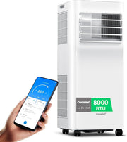 View COMFEE Pingüino Aire Acondicionado Portátil 3 en 1 | 8000 BTU/2000 Frigorías Con App + Mando a Distancia | Climatizador y Deshumidificador | Bajo image 1
