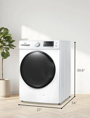 View 0.9 Cu. Ft. Portable Washer, 6.6 lb. Capacity Washing Machine for Homes & Apartments, 5 Wash Cycles, Quick Connect Sink Adapter and Drain Hose Included, Transparent Lid, BPWM09W, White image 3