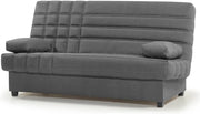 View SHIITO - Sofá Cama de 3 Plazas con Arcón Interior - 100 x 193 x 100 cm - Modelo Romeo - con Apertura Clic-Clac - Incluye 2 Cojines - Color Gris Oscuro image 1