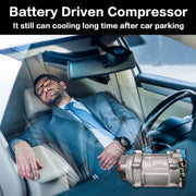 View Kit de aire acondicionado eléctrico 12 V para debajo del salpicadero, sistema universal de CA 12V, apto para furgoneta, auto, RV, camión, autocaravana image 6