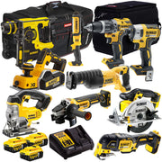 View 18V 10-Piece Brushless Power Tool Kit – 3×5.0Ah Batteries & Charger, XR Lithium-Ion image 1