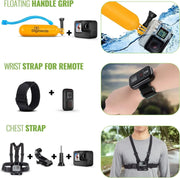 View Equipped with a 50-piece accessory kit, 2 spare batteries and a 64GB memory card - a waterproof action camera - 5.3K HDR, 27 million pixels of photos, 1/1.9-inch sensor, live streaming function, webcam, and shake-proof function image 3