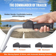 View Electric trailer car, with a towing force of 5000 pounds, equipped with a 12-volt 350-watt trailer control wheel that can move at a speed of 22 feet per minute, featuring an adjustable height range from 12 inches to 24.8 inches, and equipped with 8-i image 3