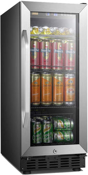 View Lanbo 76 Cans Under Counter Compressor Beverage Cooler Refrigerator, 15 inch Width image 1