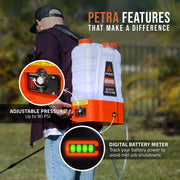 View 4 Gallon Battery Powered Backpack Sprayer, Rechargeable Cordless Garden and Lawn Pump Sprayer image 6