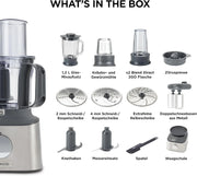 View Multifunctional compact food processor, with built-in scale, equipped with 11 accessories, designed small yet powerful. image 2