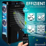 View KESSER Mobile Klimaanlage 4in1 Luftkühler – Air Cooler mit Fernbedienung & Timer, 10L Wassertank, Ionisator & Luftbefeuchter, Ventilator Klimagerät image 2