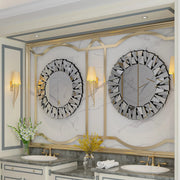 View 32 Inch Round Decorative Wall Mirror, Glass Accent Mirror for Home Decor image 3