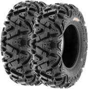 View I ATV/UTV all-terrain Tires 25x8-12 Front & 25x10-12 Rear Set of 4 A033 6-PR Tubeless image 2