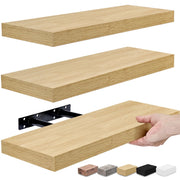 View 16 Inch Floating Wall Shelves, 3 Pack Farmhouse Hanging Display and Storage Shelves image 4