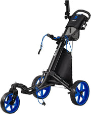 View 360-degree rotating front wheel golf cart, with opening and closing taking only one second - built-in free sunshade stand image 1