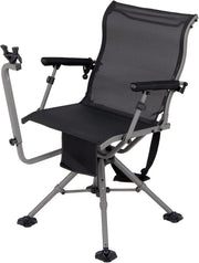 View 360° rotatable hunting seat, equipped with 4 extendable aluminum legs, adjustable gunstock, portable hunting shelter chair, equipped with carrying straps for outdoor activities. image 1