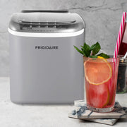 View Compact desktop ice machine, capable of producing 26 pounds of ice per day, black color image 3