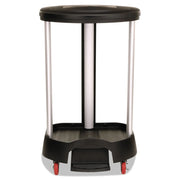 View Administrative series floor-standing clothing storage basket / laundry basket, with front locking casters, capacity 30 gallons, black, without handle cover, suitable for hospitals / medical laboratories / commercial premises image 3
