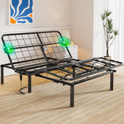 View Amada Full Adjustable Bed Frame, Electric Base with Wireless Remote, 4 USB Ports, LED Night Light, Head & Foot Incline, Zero Gravity, Anti-Snore - 01B-F image 2