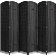 View 6 Panel Room Divider, 6ft Tall Extra Wide Folding Privacy Screen with Hand-Woven Mesh Panels image 6