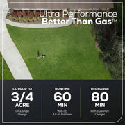 View 60V 21-Inch Cordless Self-Propelled Lawn Mower with 2 x 4.0Ah Batteries and Dual-Port Rapid Charger image 3