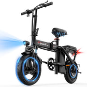 View ASKGO Z6 14 in Electric Bike 1200W Motor, 48V/10AH E-Mountain Bike,Folding Electric Bicycle for Adult with Two Seats UL2849,Unisex,Pedal-Assist image 1