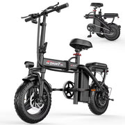 View 14 in Electric Bike with Dual Front Suspension 500W Folding Ebike, Up to 25Miles 20MPH, 48V Removable Lithium-Battery, 14 in Foldable Commuting... image 1