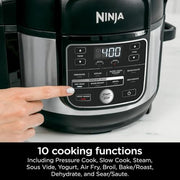 View 10-in-1 6.5-Qt Pressure Cooker and Air Fryer Multicooker, Stainless Steel image 2