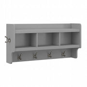 View 40 Inch Wall Mounted Coat Rack with Shelf, Wooden Entryway Storage and Hanging Organizer image 3
