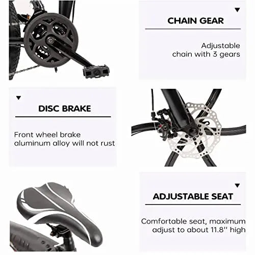 26-Inch Folding Mountain Bike for Adults, 21-Speed, Dual Suspension