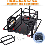 View Foldable Bike Cargo Trailer, 80lbs Capacity, 16′′ Wheels, Black, with Hitch image 4