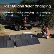 View OUPES 1800W 1488Wh Portable Power Station with 2x100W Solar Panel,Solar Generator for Outdoor Camping,Home Backup,Emergency,RV image 6