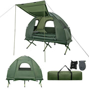 View 5-in-1 Folding Camping Cot – Tent with Air Mattress, Pillow & Sleeping Bag image 1