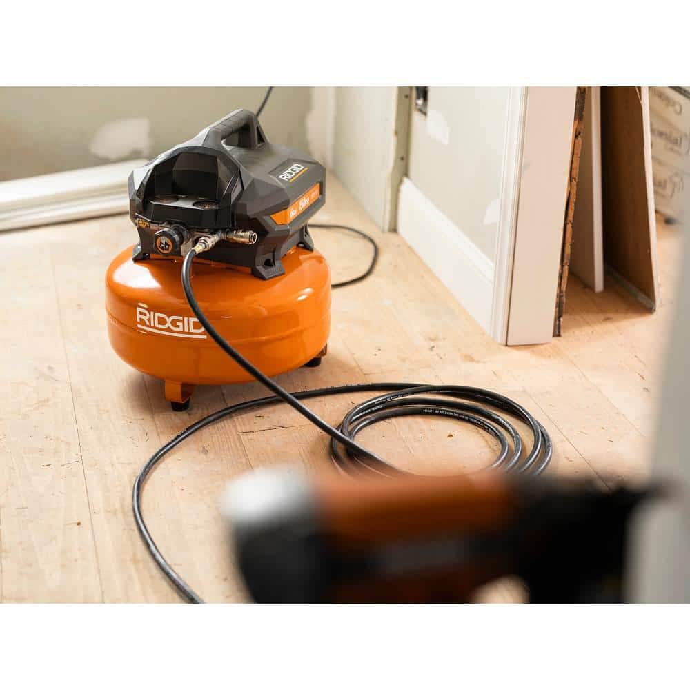 6-Gallon Portable Electric Pancake Air Compressor with 18GA Brad Nailer, 16GA Finish Nailer and 18GA Finish Stapler