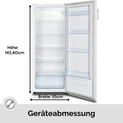 View PKM Stand Kühlschrank weiß Höhe 143cm x Breite 58,8cm KS242.0A++ image 5
