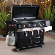 View 36-Inch 4-Burner Outdoor Griddle with Air Fryer, Multi-Function Gas Grill and Griddle Cooking Station image 3