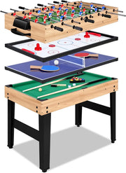 View 12-in-1 Game Table - 48" Combo Game Table, Ping Pong Table, Foosball Table, Air Hockey Table, Pool Table - Sports Arcade Games with Accessories - Ideal for Game Rooms and Family Game Nights! image 1
