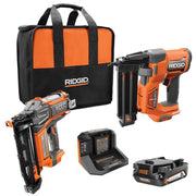 View 18V Brushless Cordless Nailer Combo Kit with Brad and Finish Nailers, Battery and Charger image 1