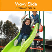 View 10-Foot Outdoor Playground Slide for Kids, Freestanding Plastic Backyard Slide, Large Swing Set Slide, Outdoor Play Equipment for Ages 4-8 image 5