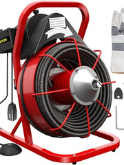 View Electric Drain Cleaner Machine by [Brand], 75 Ft x 3/8 Inch, Fits 1-4 Inch Pipes, Portable with 4 Cutters, Powerful Plumbing Tool for Clogs image 2