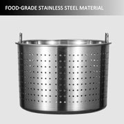 View Outdoor Cooking Crawfish Seafood Boil Pot - Stainless Steel Stock Pot with Strainer Basket for Lobster Crab Boil and Shrimp Boil,17.8in/100 quart/25 Gallon image 2