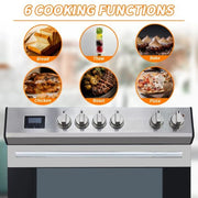 View Front Control Electric Range Oven with 5 Cooktop Elements with 6 Cooking Power Options, Freestanding Oven, 5.0 cu. ft. Capacity Stainless Steel image 2