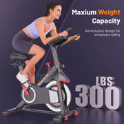 View ANCHEER Exercise Bike for Home,Heavy Duty Indoor Stationary Bike with Comfortable Seat Cushion,300lbs Max Weight Capacity,Home Gym Cardio Workout... image 6
