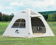 View Portable inflatable camping tent, equipped with a manual pump, suitable for 3/4/6 people, easy to set up, suitable for outdoor activities. This inflatable outdoor waterproof Oxford canvas tent is suitable for family camping and is suitable for adults image 1