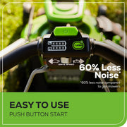View 60V 21-inch self-propelled cordless lawn mower, brushless motor, LED lights, including 2 sets of 4.0 Ah batteries and a fast dual-port charger (compatible with 75 tools, running time 45 minutes) image 3