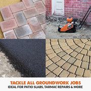 View Electric Compactor Plate - Ideal For Levelling Pavement, Artificial Turf Ground Preparation, Patio, Blockwork, Sand, Soil & More image 3